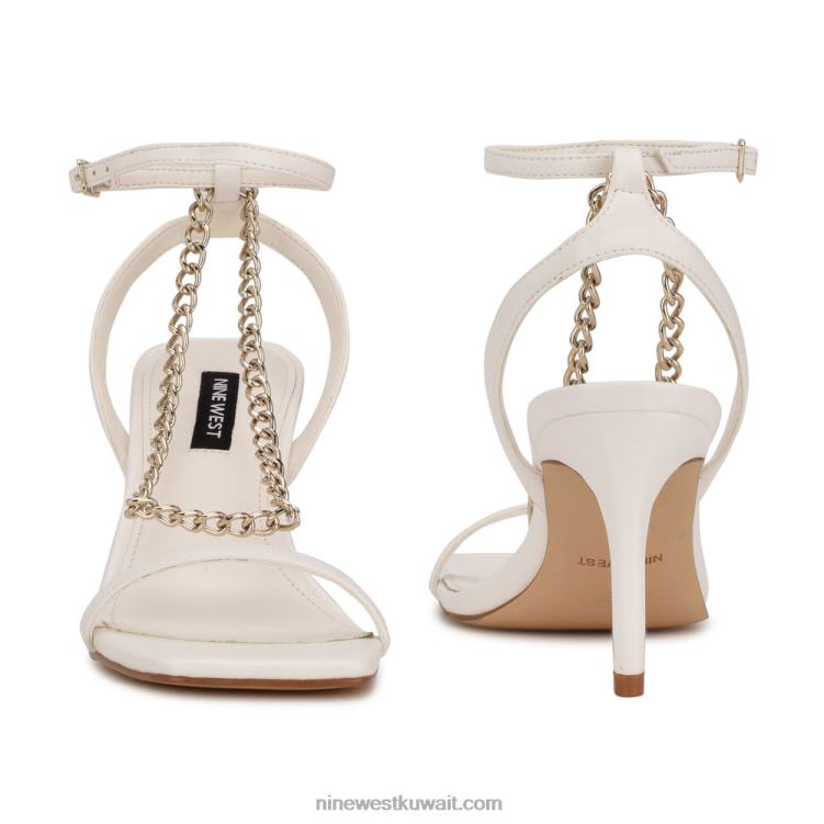 Nine West صندل طويل برباط على الكاحل أبيض VVL08562