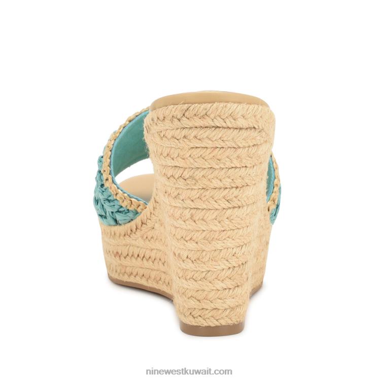 Nine West صندل إسفين إسفين من هولاند أزرق مائي VVL08663