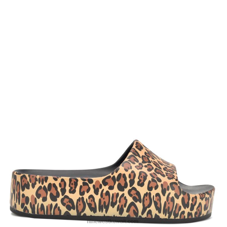 Nine West الصنادل الشرائح منصة تجمع متوسط ​​طبيعي VVL08677