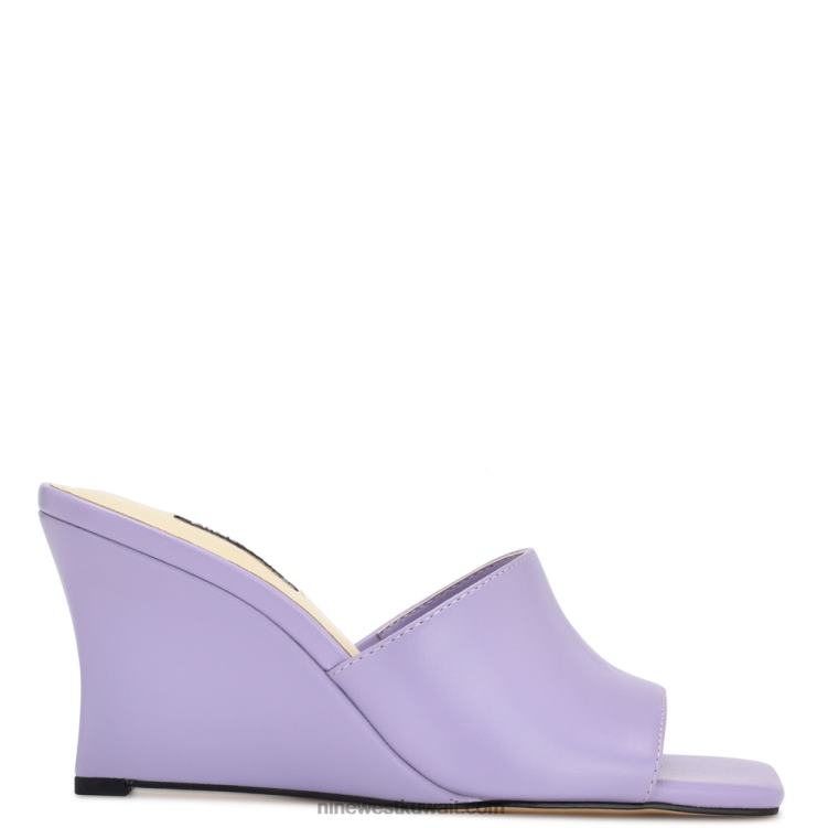 Nine West صندل منزلق إسفين روفاه أرجواني VVL08680