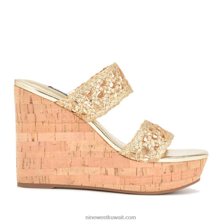 Nine West صندل كلاني ويدج بلاتينو VVL08742