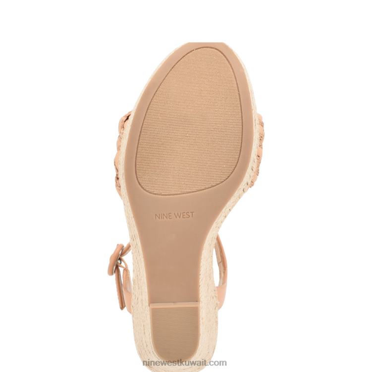 Nine West صندل هوسانا إسبادريل بكعب عريض استحى غامق VVL08747