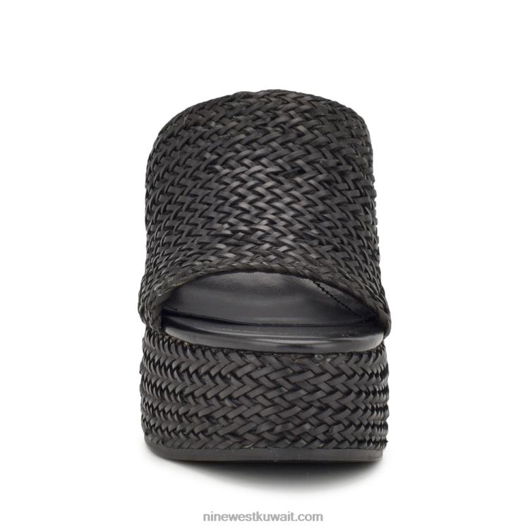 Nine West صندل إسفين إسفين من إيفري أسود VVL08764