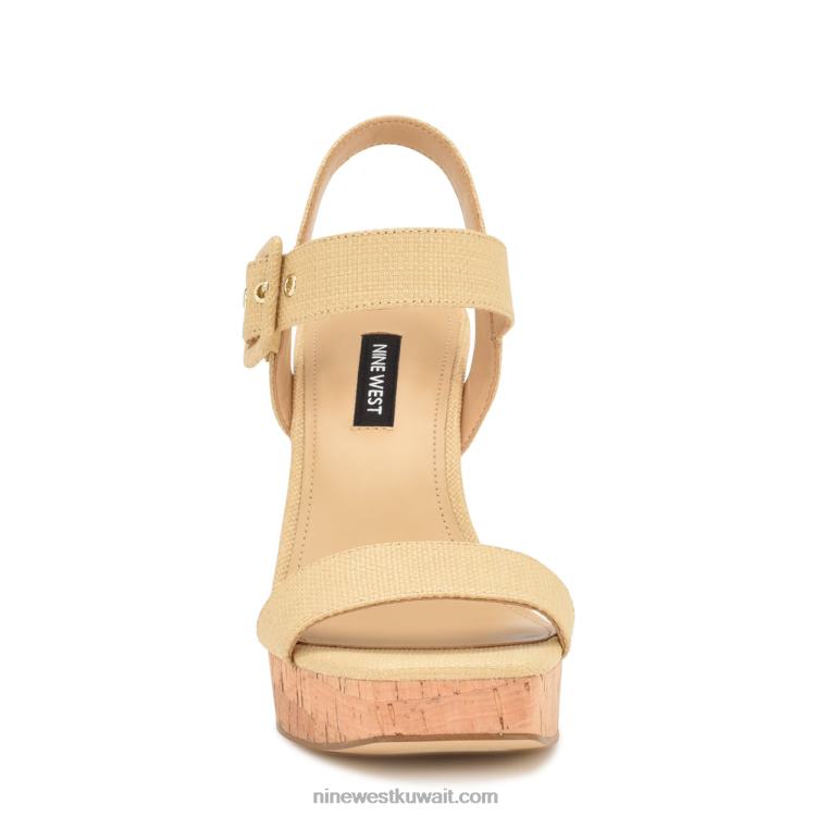 Nine West الصنادل إسفين الملاعب الرافية الطبيعية VVL08768