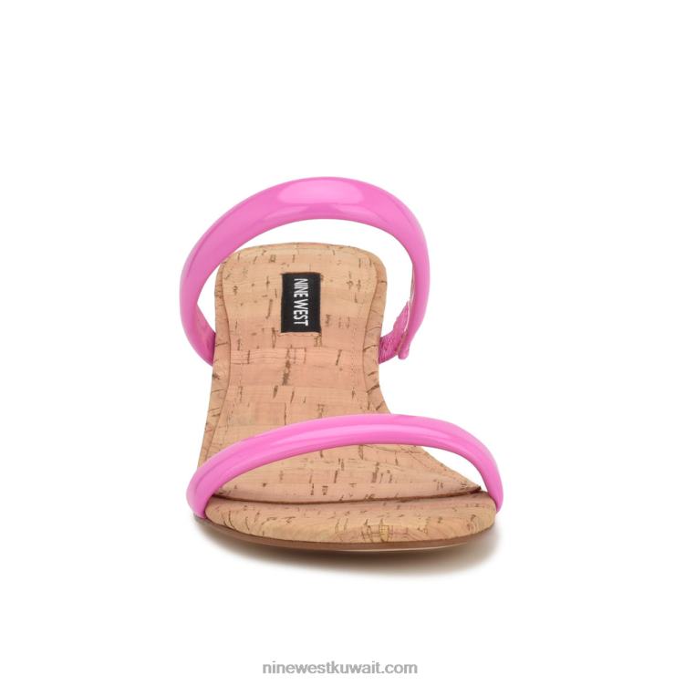 Nine West الصنادل ذات الكعب العالي الفلين الوردي النيون VVL08805