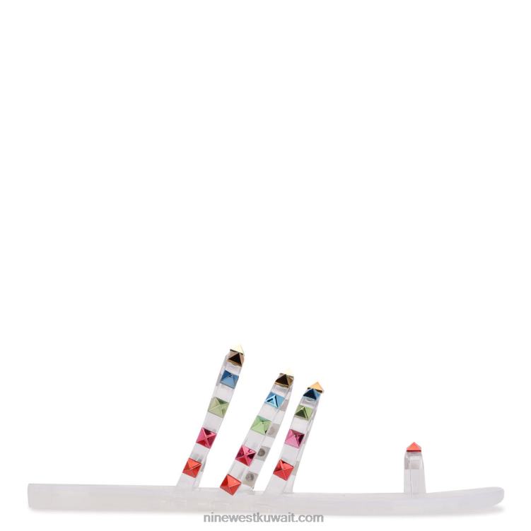 Nine West الصنادل جيلي كارتي متعدد واضح VVL08813