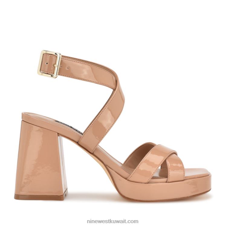 Nine West معالجة الصنادل منصة حزام الكاحل براءة اختراع استحى VVL08822