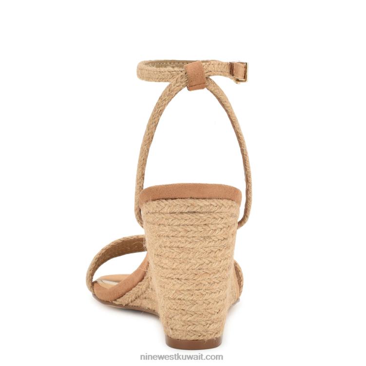 Nine West صندل نايل ويدج المنسوجة تان VVL08828