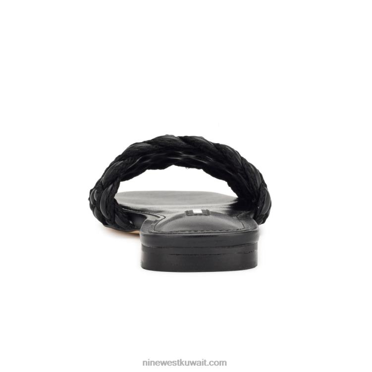 Nine West الصنادل المسطحة ماسي أسود VVL088