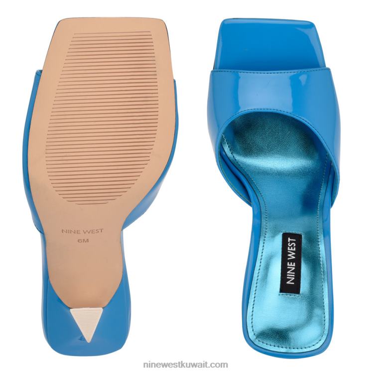 Nine West صندل بكعب عالي aurea براءة الاختراع الزرقاء VVL08502