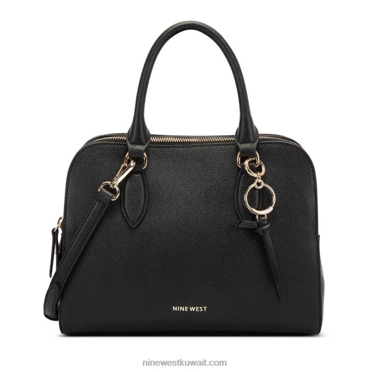 Nine West cyra a list satchel أسود VVL082760