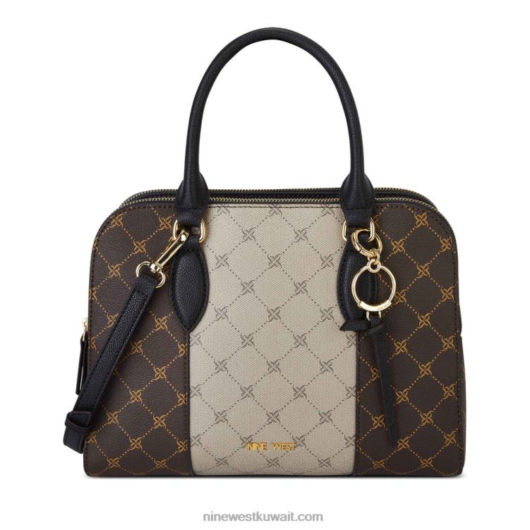 Nine West cyra a list satchel عسلي / شعار بني VVL082770
