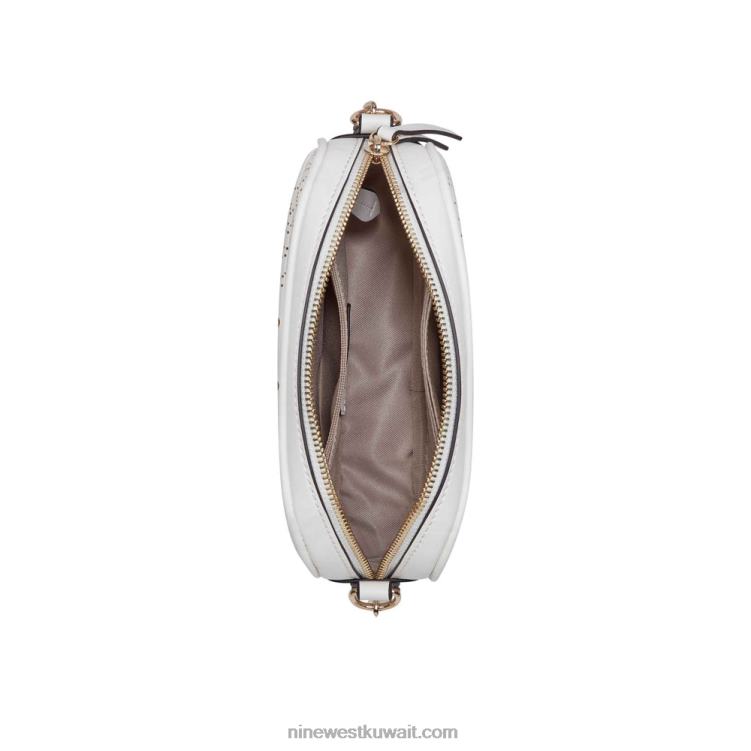 Nine West delaine كاميرا صغيرة crossbody البصرية الأبيض VVL082458