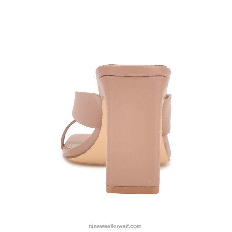 Nine West صندل ثونغ بكعب من durlife استحى غامق VVL08176