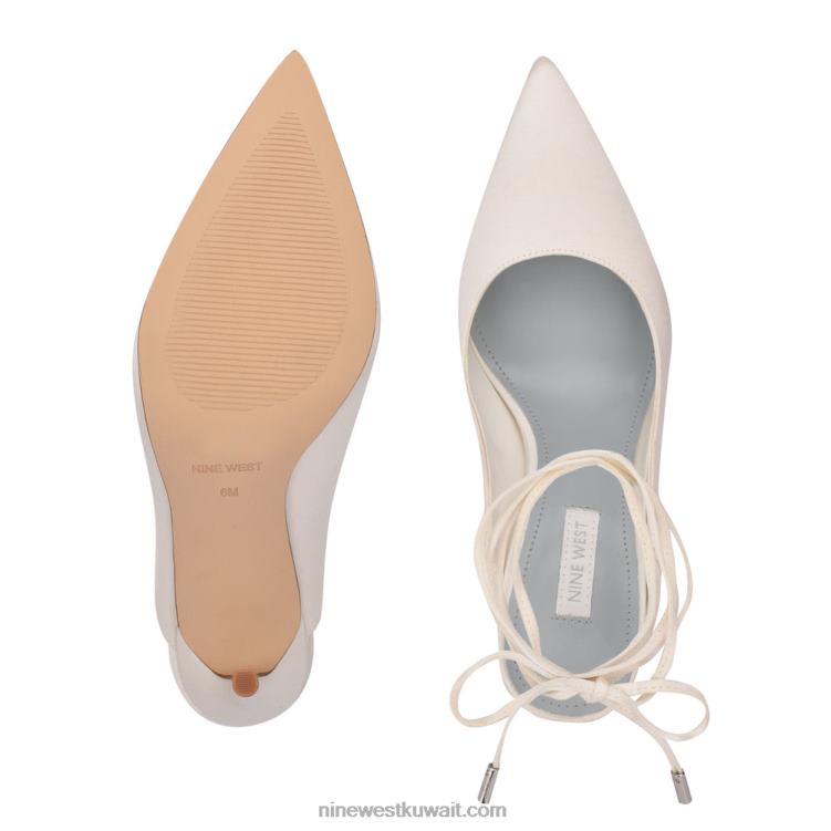 Nine West فستان برباط من feya الساتان العاجي VVL081441