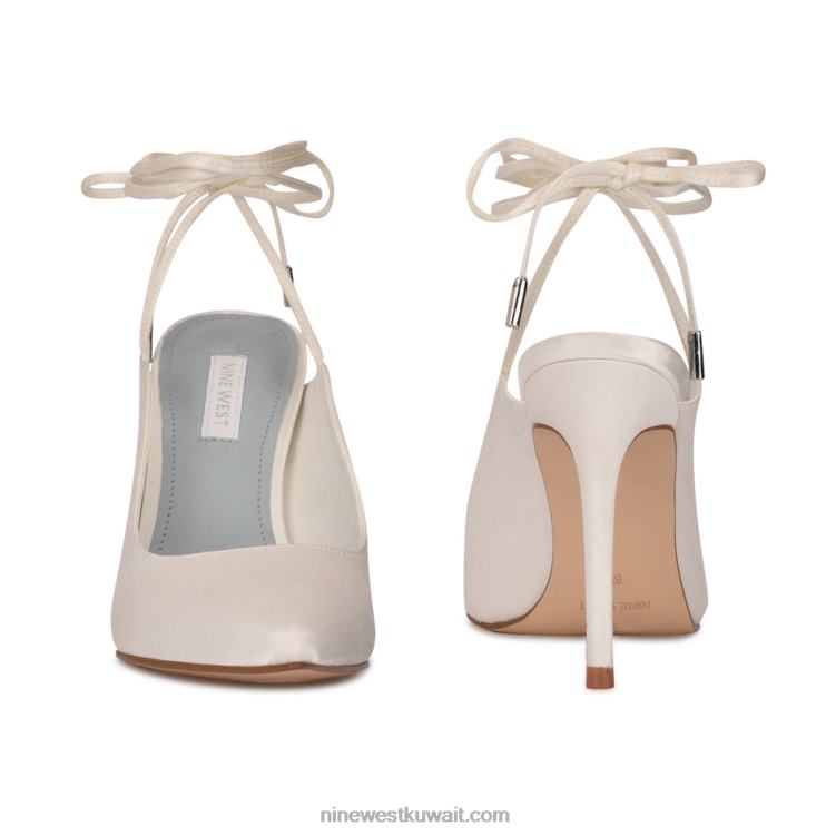 Nine West فستان برباط من feya الساتان العاجي VVL081993