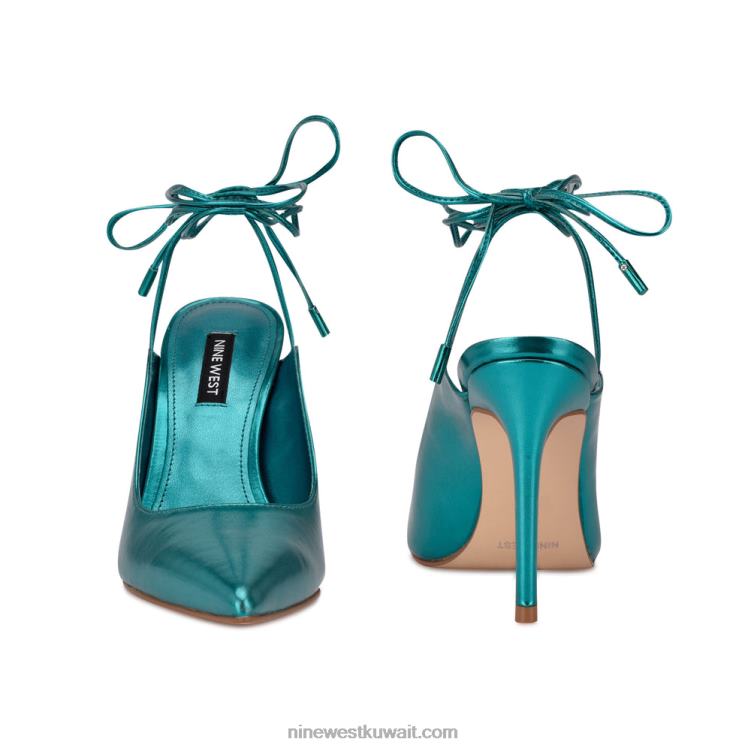 Nine West فستان برباط من feya الفيروز المعدني VVL08975