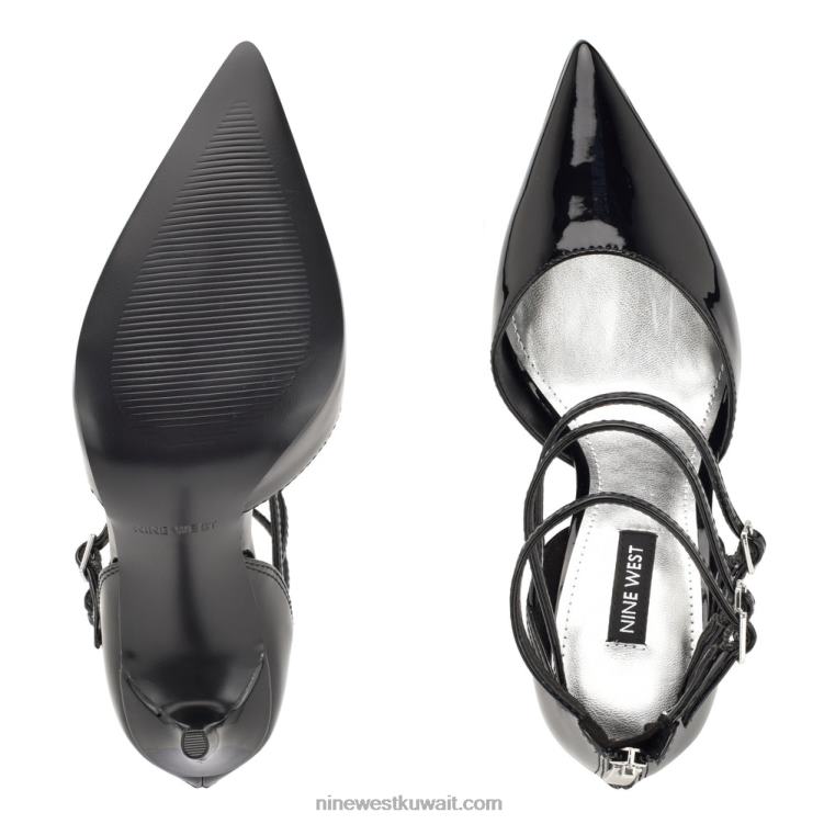 Nine West مضخات frann d'orsay أسود براءة اختراع VVL081382