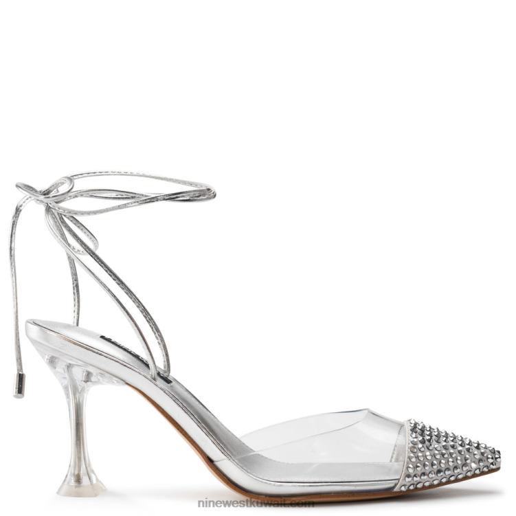 Nine West مضخات يلف الكاحل haina فضي / شفاف VVL081239