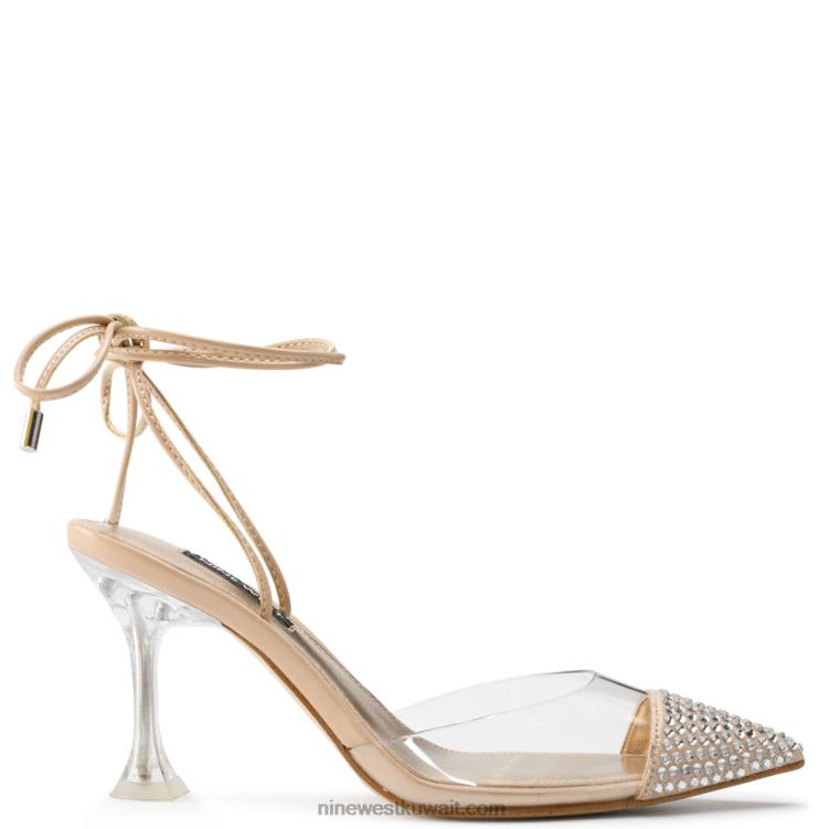 Nine West مضخات يلف الكاحل haina وردي / واضح VVL081240
