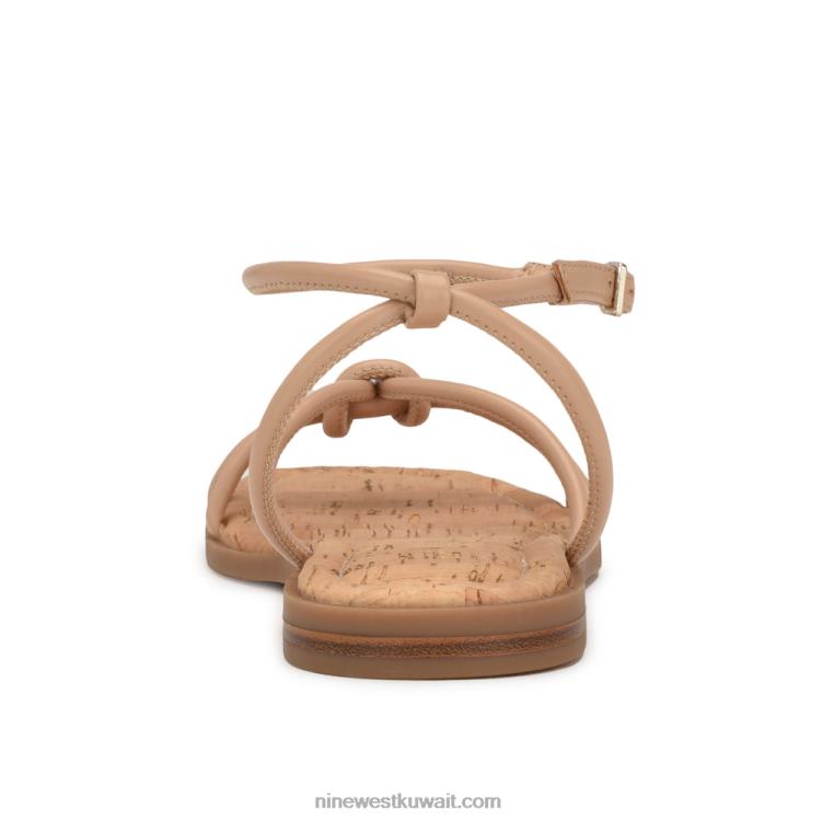 Nine West hanklee صندل مسطح حزام الكاحل استحى دافئ VVL081069