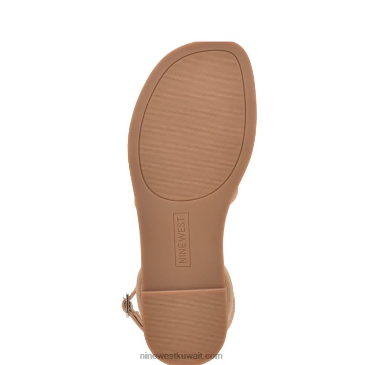 Nine West hanklee صندل مسطح حزام الكاحل استحى دافئ VVL081069