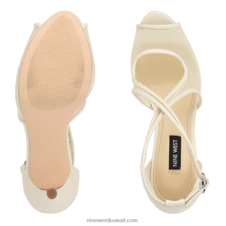 Nine West hanya منصة مضخات زقزقة اصبع القدم كريم شيك VVL081264