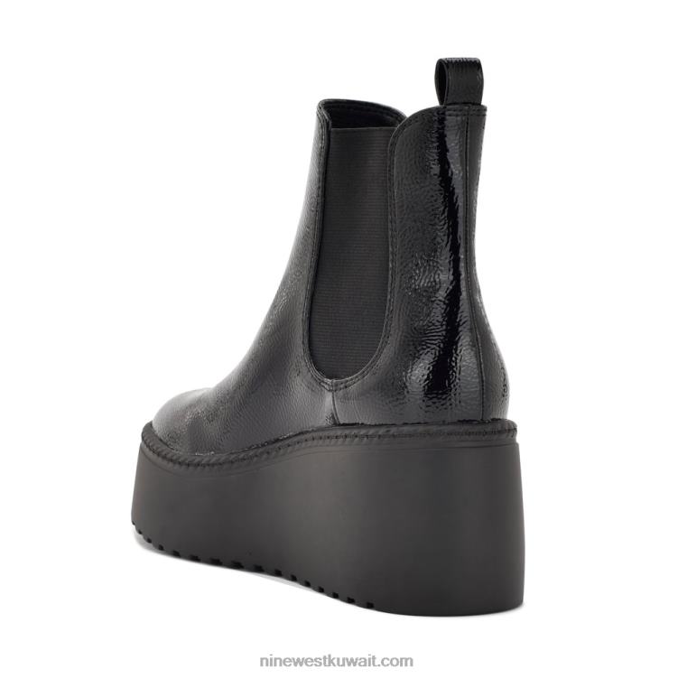 Nine West الجوارب منصة henrita تشيلسي أسود براءة اختراع VVL082927