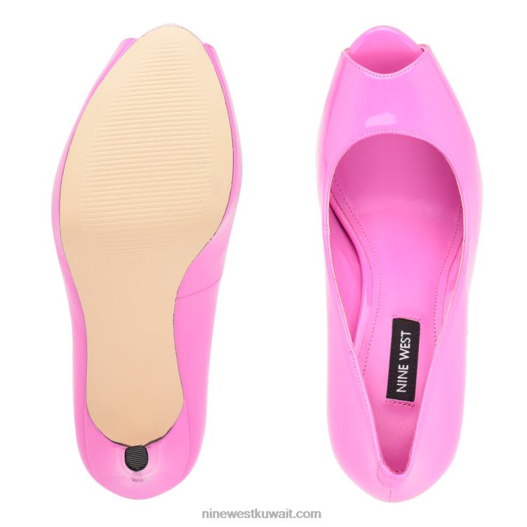 Nine West hethr منصة مضخات زقزقة اصبع القدم براءات الاختراع الوردي VVL08917