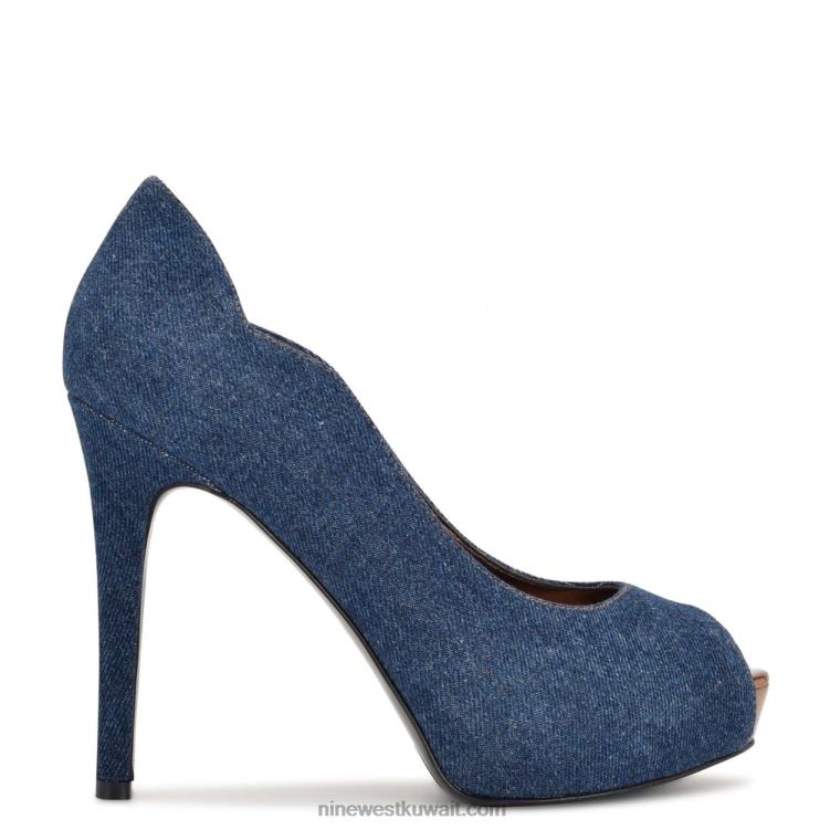 Nine West hilare مضخات زقزقة اصبع القدم الدنيم VVL08873