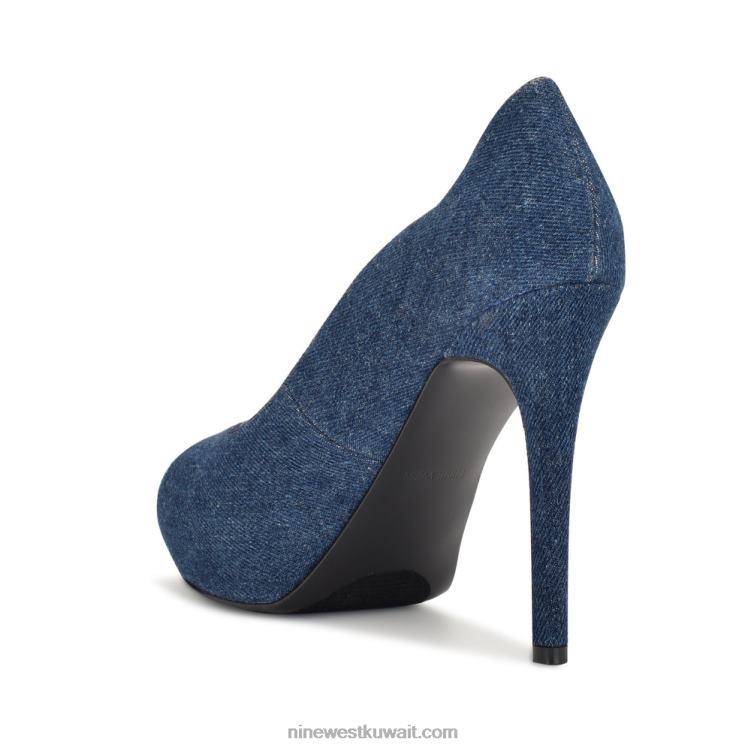 Nine West hilare مضخات زقزقة اصبع القدم الدنيم VVL08873