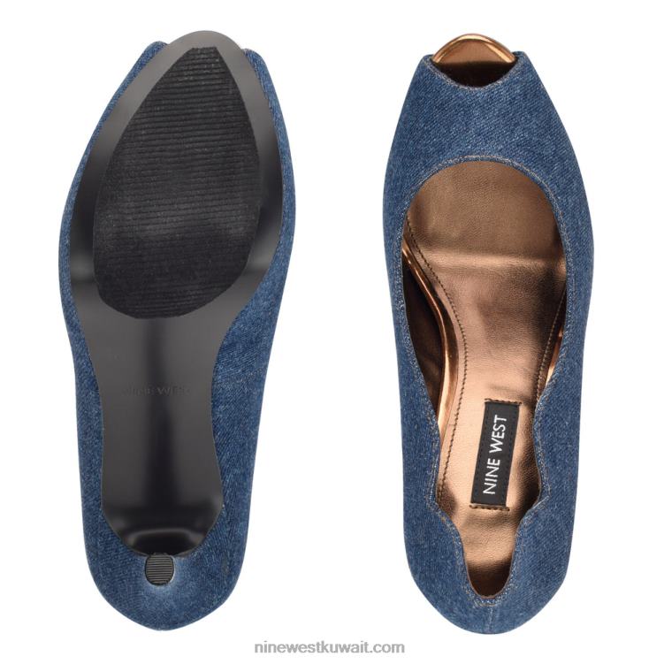 Nine West hilare مضخات زقزقة اصبع القدم الدنيم VVL08873