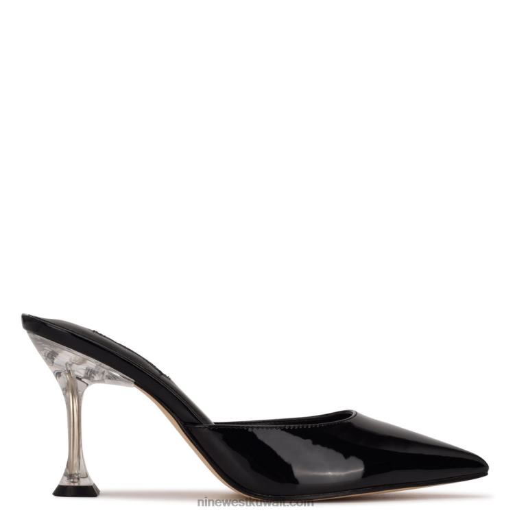 Nine West البغال hott مدبب اصبع القدم أسود VVL081243
