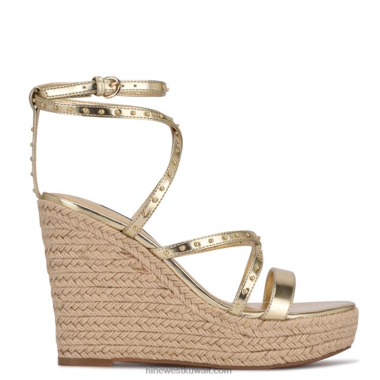 Nine West صنادل إسبادريل hunda إسفين بلاتينو VVL08795