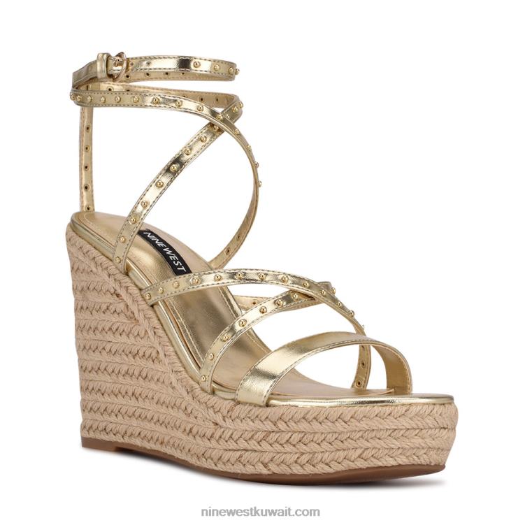 Nine West صنادل إسبادريل hunda إسفين بلاتينو VVL08795