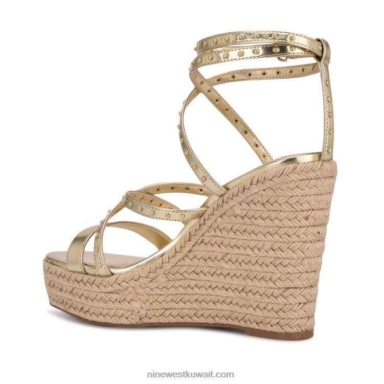 Nine West صنادل إسبادريل hunda إسفين بلاتينو VVL08795