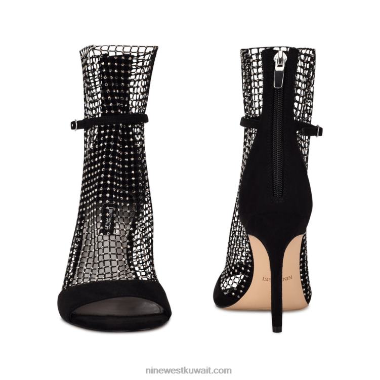 Nine West imery شبكة الجوارب زقزقة اصبع القدم حجر الراين الأسود VVL081885