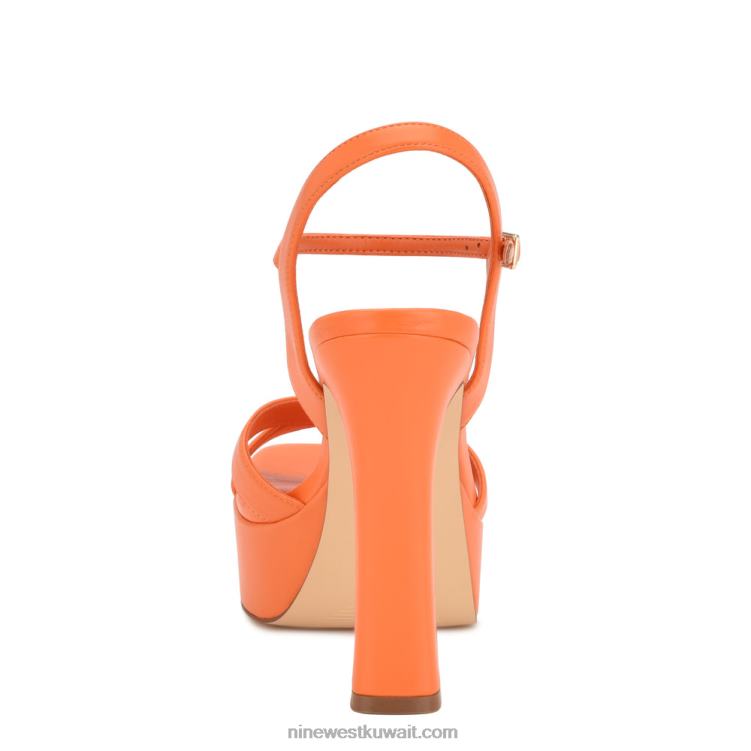 Nine West الصنادل منصة iriv البرتقالي VVL081725
