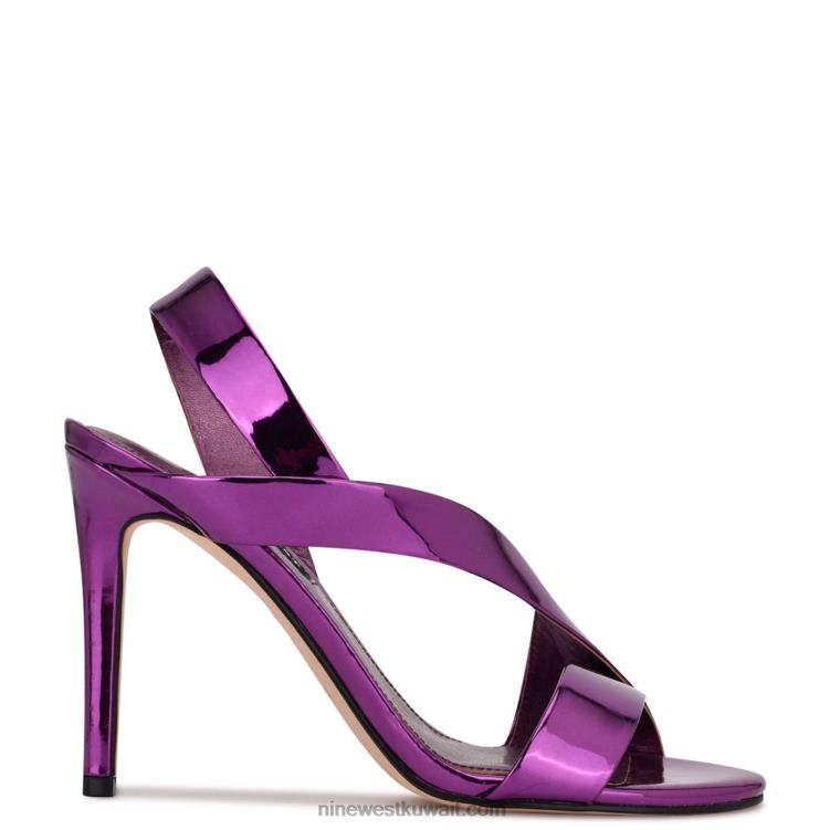 Nine West صندل فستان itzel مرآة أرجوانية معدنية VVL08406