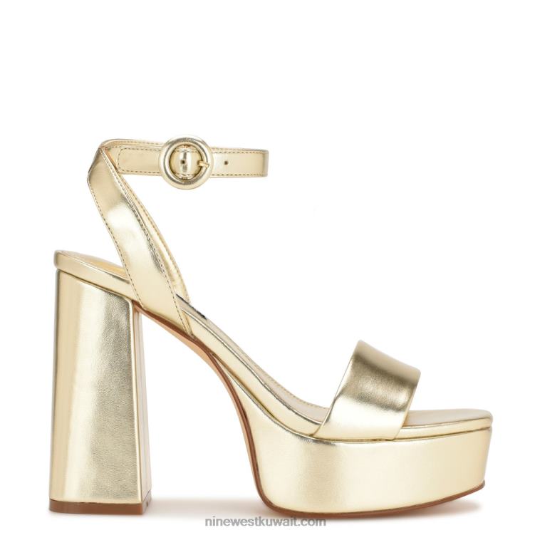 Nine West صندل بنعل سميك jans بلاتينو VVL081760
