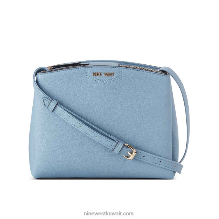 Nine West jorie mini jet set crossbody الدنيم الباهت VVL082492