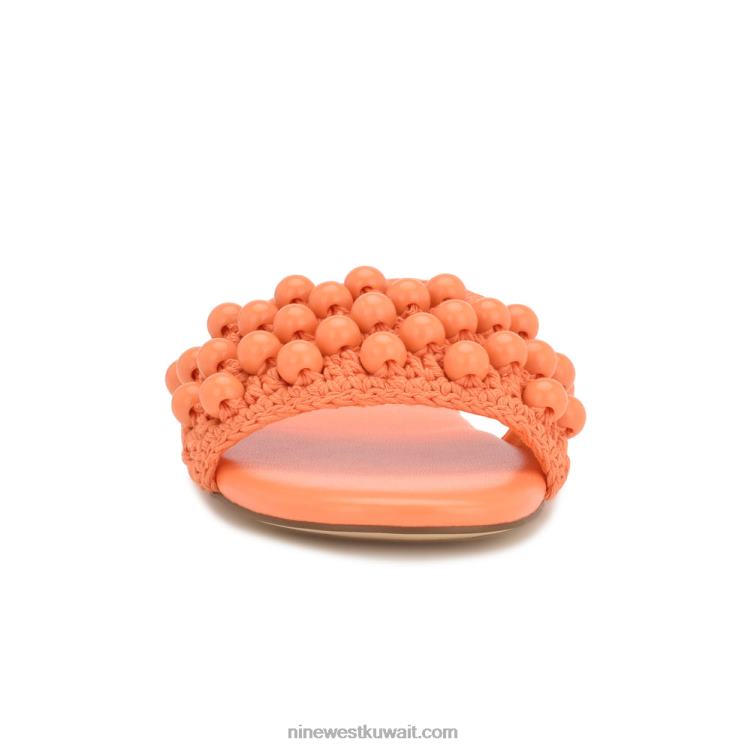 Nine West صندل منزلق منسوج من leelee البرتقالي VVL08643