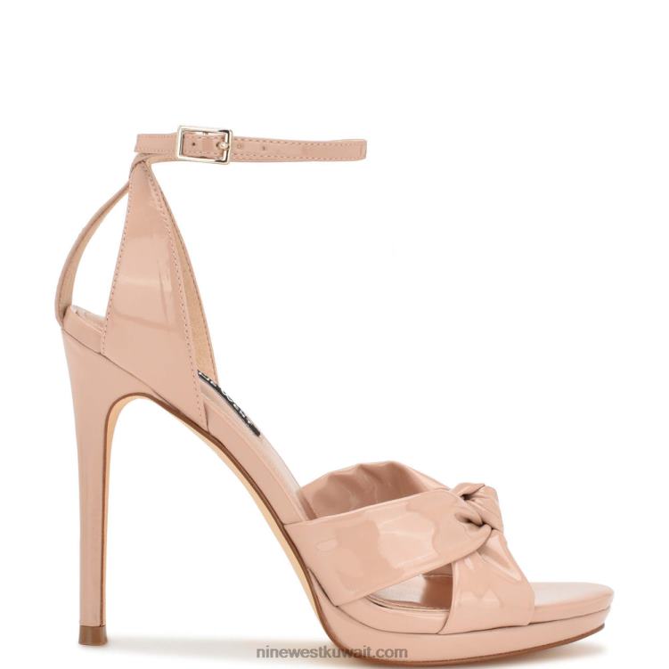 Nine West lovya صندل بحزام الكاحل براءة اختراع طبيعية خفيفة VVL08355
