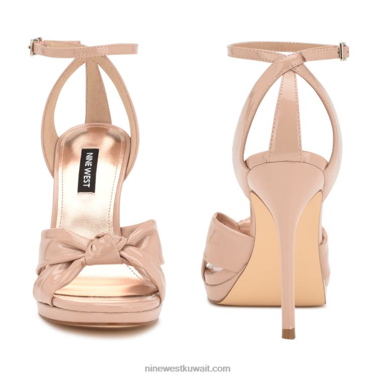 Nine West lovya صندل بحزام الكاحل براءة اختراع طبيعية خفيفة VVL08355