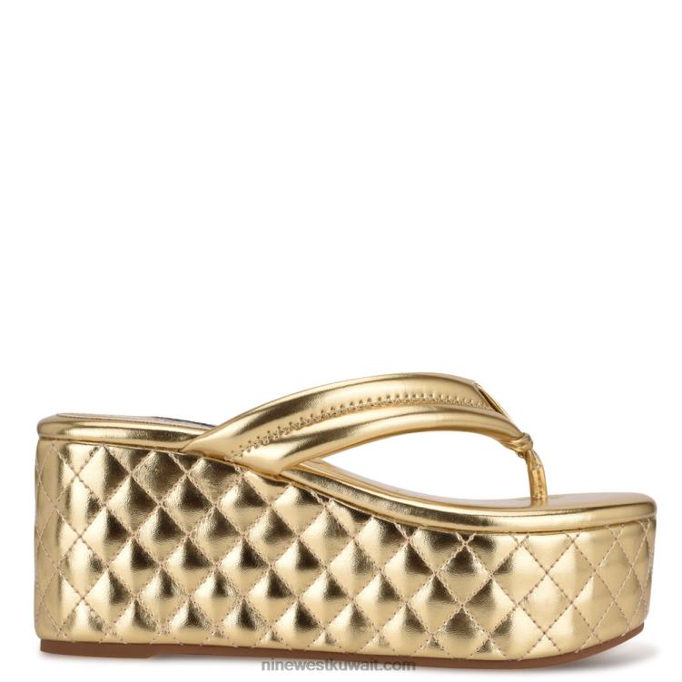 Nine West newya منصة ثونغ الصنادل بلاتينو VVL082934