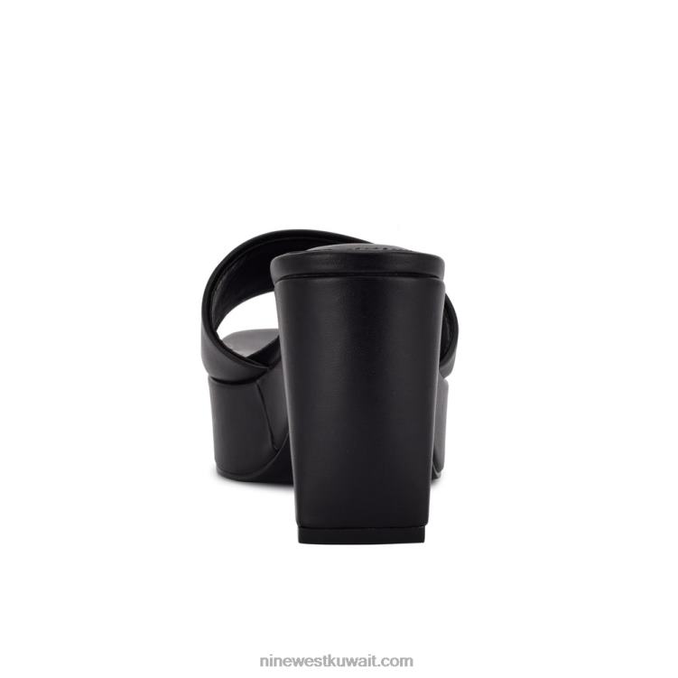 Nine West صندل منزلق من oklee أسود VVL08208