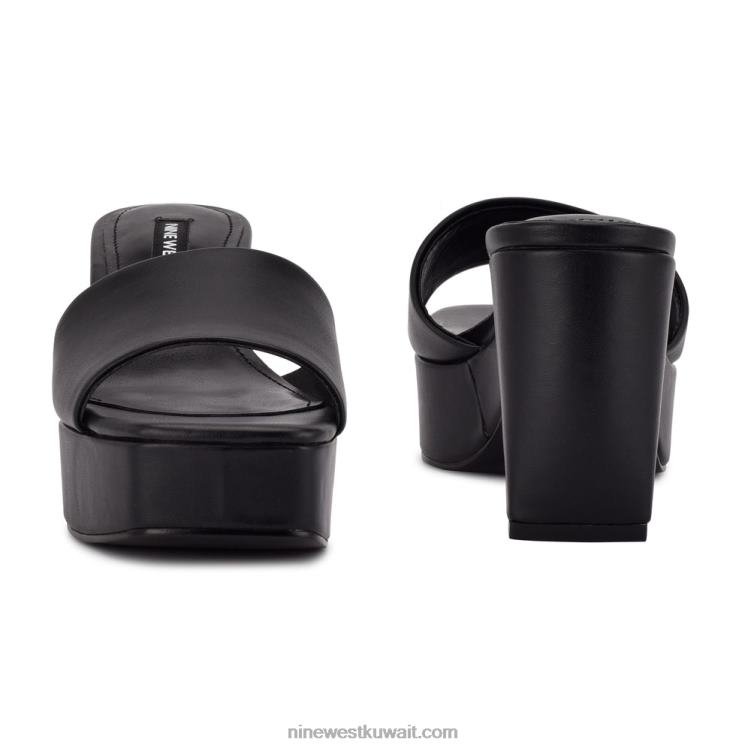 Nine West صندل منزلق من oklee أسود VVL08208