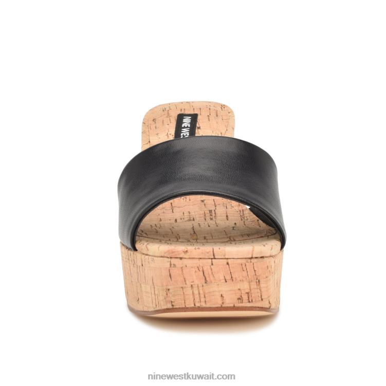 Nine West صندل منزلق من oklee أسود VVL08208