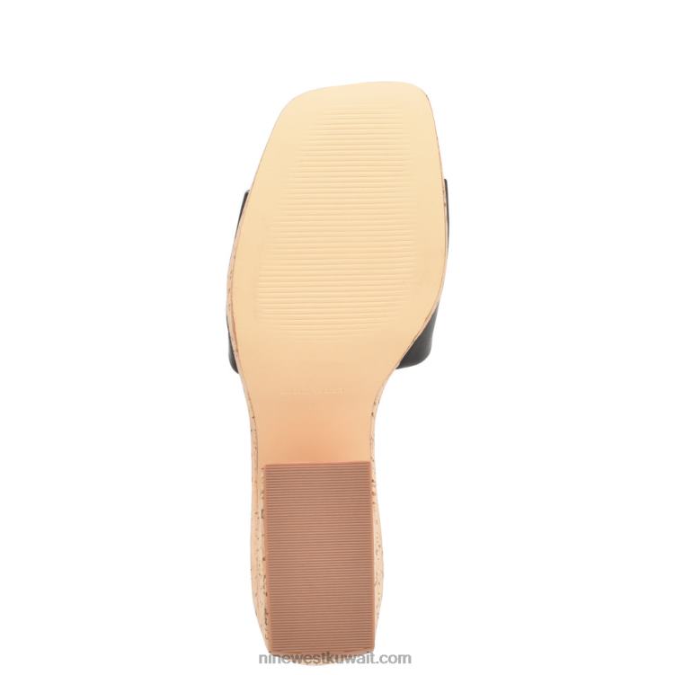 Nine West صندل منزلق من oklee أسود VVL08208