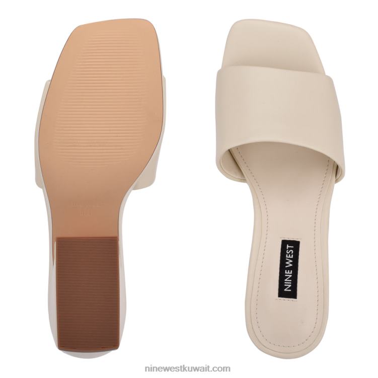 Nine West صندل منزلق من oklee كريم شيك VVL08601